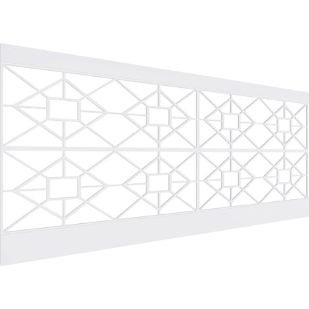 Ekena Millwork 40"H x 94 1/2"W Jamestown PVC Wainscot Paneling Kit WPK40X94JTN